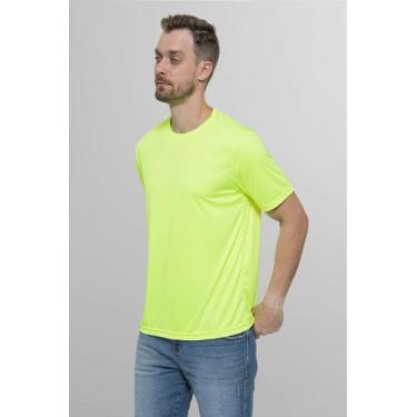 Imagem de Camiseta Dry Fit Conforto Tecnologia Proteção UV 50 Verde Neon - Corte