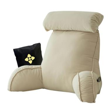 Imagem de Almofadas de leitura para cama, almofadas de apoio para as costas para sentar no sofá da cama, almofada de apoio para as costas, almofada de apoio lombar macia, almofada de cabeceira e encosto com