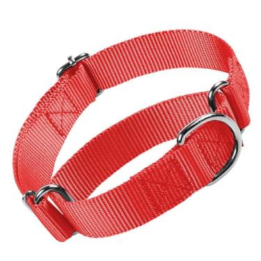 Imagem de Coleira de cachorro Red Martingale para cães médios, coleira de treinamento resistente à prova de fuga ajustável para animais de estimação da raça P M G