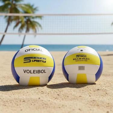 Imagem de Bola de Vôlei Praia Quadra Oficial Treino e Lazer 22cm - LifeStyle