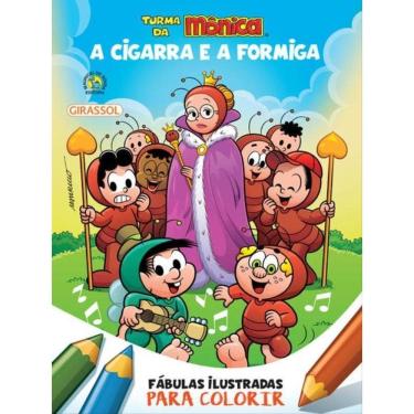Imagem de Turma Da Mônica - Fábulas Ilustradas Para Colorir - A Cigarra E A Formiga