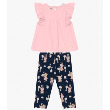 Imagem de Conjunto Infantil Bata com Legging Trick Nick Rosa, P, Rosa