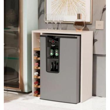 Imagem de Adega para Bebidas Planejada Cristal 4008 cor Off white / nature - Com