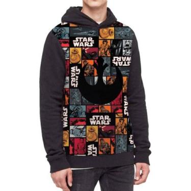 Imagem de Moletom Com Capuz Star Wars Ref:445 - smoke, Preto, GG