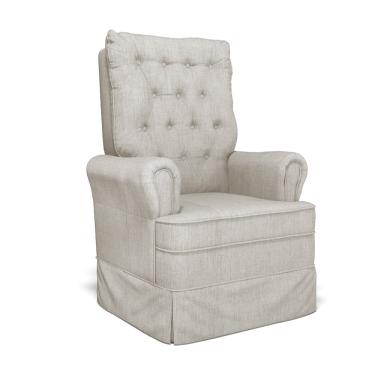 Imagem de Poltrona de Amamentação com Balanço Laura Linho Base de Madeira - D'Rossi