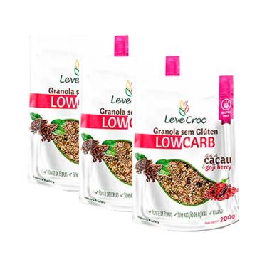 Imagem de Kit 3X: Granola Nibs/Goji Berry Low Carb Leve Crock 200g