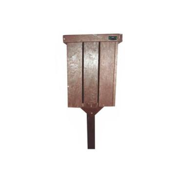 Imagem de Lixeira Sustentável Quadrada Madeira Plástica Reciclada 45L-150cm Desi