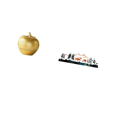 Imagem de Fenteer Estatueta de Veado de Resina Moderna, Ornamento de Escultura para Mesa, Estante, Sala de Jantar, Quarto, Escritório, Jardim, Cerca, área Externa, Vara