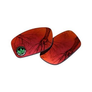 Imagem de Raydi Lentes de reposição de policarbonato para óculos de sol quadrados RayBan RB4057 - Espelhado vermelho fogo - Polarizado