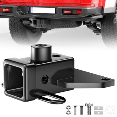 Imagem de Receptor de engate de reboque Classe 3 13434 para Jeep Gladiator JT (2020-2024), engate de reboque de 5 cm com revestimento em pó brilhante antiferrugem compatível com racks de bolas, suportes de