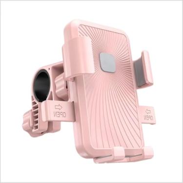 Imagem de Suporte de telefone para motocicleta/bicicleta, suporte de guidão à prova de choque giratório de 360° - Design amigável para câmera para telefone e Android (4,5-7.0 - Serve para scooters elétricas