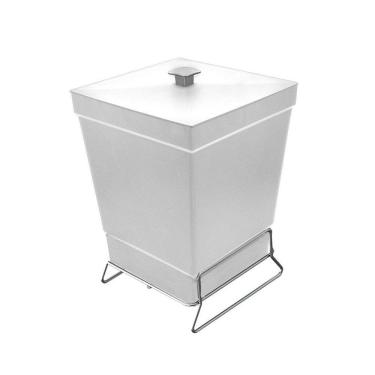 Imagem de Lixeira Para Banheiro De Plástico Com Suporte Apoio - Stolf Branco