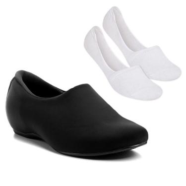 Imagem de Kit Sapatilha Usaflex Salto Feminina + Par de Meia