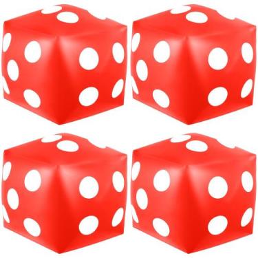 Imagem de Conjunto vermelho inflável Game Dice Mototo de 4 peças de 32 cm