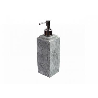 Imagem de Porta Sabonete Líquido Dispenser em Pedra Sabão Prata 22x7cm