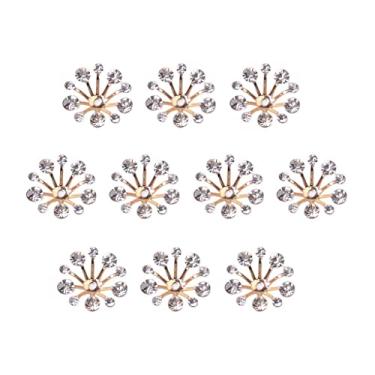 Imagem de Luzhengyang 10 peças de contas de botão de flor de cristal enfeite faça você mesmo para fazer cartões