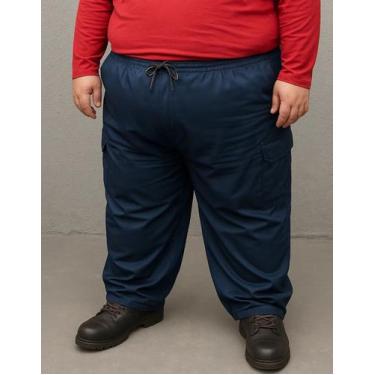 Imagem de Calça Cargo Tactel Masculina 5 Bolsos Trabalho Uniforme Plus Size - Ge