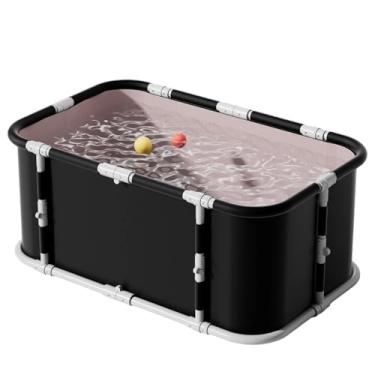 Imagem de GENDLTHIJ Banheira de gelo dobrável portátil, grande banheira de imersão portátil para academias domésticas ao ar livre (conjunto de 3 peças)