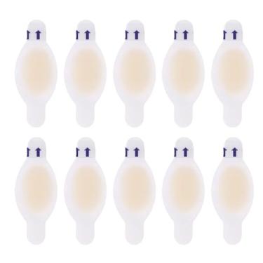 Imagem de 5 pares de almofadas de gel hidrocoloide no calcanhar, forros adesivos para salto alto, prevenção de bolhas e alívio da dor nos pés, inserções macias para sapatos femininos e homens