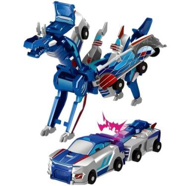 Imagem de Transforming Dinosaur Toy Gkiozu 2 em 1 Magnetic Car Age 4-6