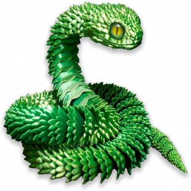 Imagem de Ornamentos de modelo articulado Snake Viper impressos em 3D - Marca Pr