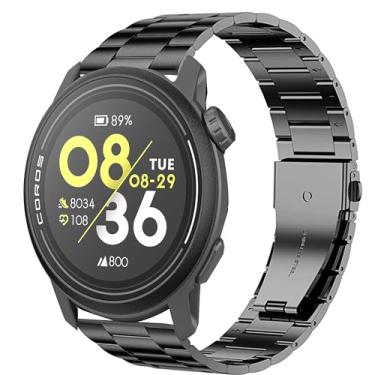Imagem de Pulseira de substituição de aço inoxidável masculina e feminina compatível com COROS PACE 3 / APEX 2 Pro / APEX Pro / APEX 46 mm/APEX 2 / APEX 46 mm/APEX 2 / PACE 2 / APEX 42 mm / NOMAD (preta