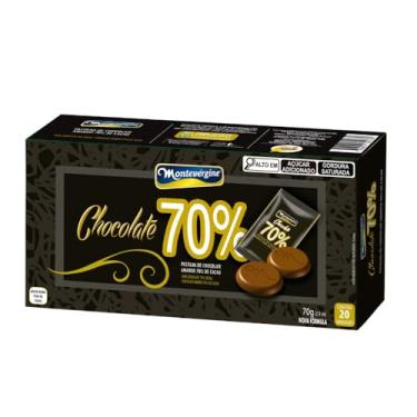 Imagem de 20 Pastilhas de Chocolate, 70% Cacau, Montevérgine