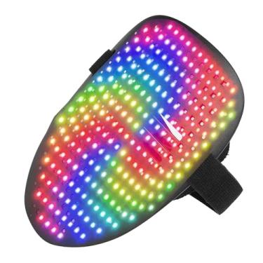 Imagem de Hyuduo Capa de Rosto LED Iluminada Capa de Transformação Facial Com 50 Imagens Dinâmicas e Estáticas Recarregável USB Tipo C para Festas de Máscaras de Cosplay, Aniversários
