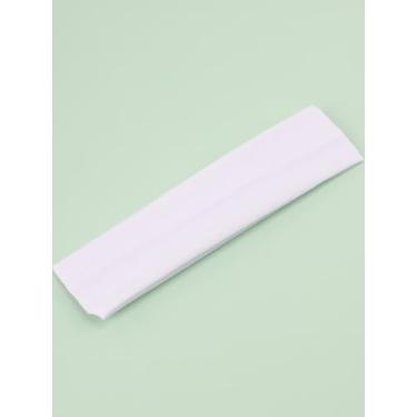 Imagem de Bandanas elásticas antiderrapantes para mulheres faixas de cabelo esportivas sólidas faixas de cabelo de tecido macio para exercício branco