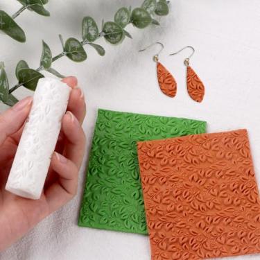 Imagem de Rolo de textura de argila de polímero, rolo de argila de polímero para fazer brincos (textura de lixa)