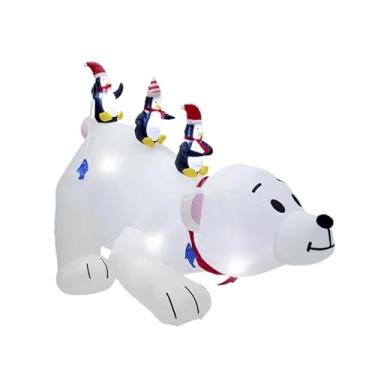 Imagem de CarpNettore Decoração Inflável de Natal para Jardim com Luzes LED Embutidas, Tomada Padrão Europeia, Original E Ao Vento. Linda.