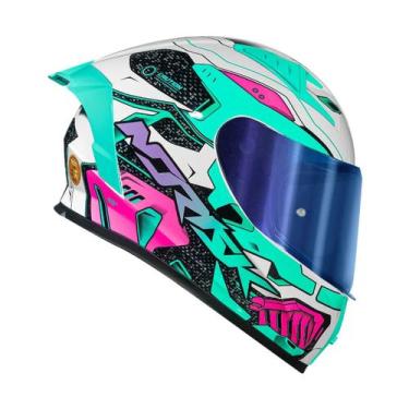 Imagem de Capacete Norisk Flow Robot Branco Verde, S/P (55/56)