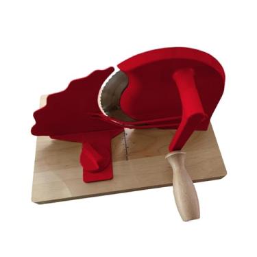 Imagem de predolo Fatiador de Pão, Máquina de Fatiar Queijo, Cortador de Pães Caseiro com Espessura Ajustável para Pão de Fermentação Natural E Crocante, Vermelho
