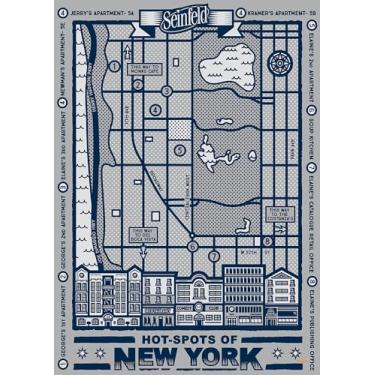 Imagem de MIGHTYPRINT Arte de parede Seinfeld – Nova York – 43.2 cm x 61.0 cm – Oficialmente licenciada colecionável – Ideal para presentear e colecionar