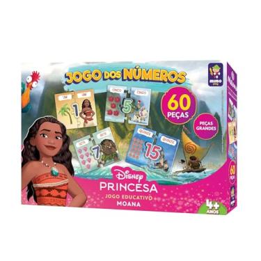 Imagem de Disney, Jogo dos Numeros Moana, com 60 peças, Mimo brinquedos