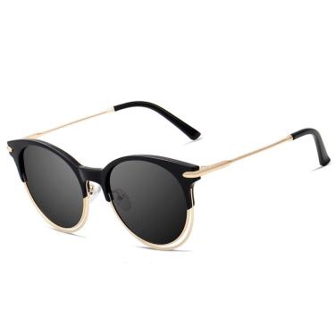 Imagem de Óculos De Sol Feminino Liga + Tr90 Lente Espelho Polarizado Uv400