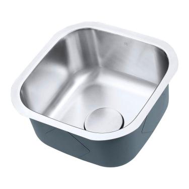 Imagem de Cuba de Embutir Inox 1mm Escovado C115 40,6,5x40,6x20,3 cm