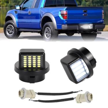Imagem de Luz de LED branca para Ford F150/1999-2016 F250/F350 Ranger Bronco Explorer Excursion Expedition, 2 peças, lâmpadas de etiqueta traseira com chicote de soquete