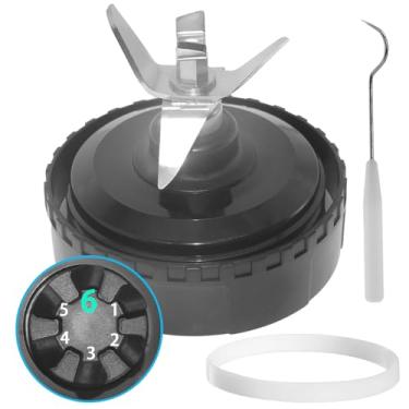 Imagem de Lâmina de substituição para liquidificador Ninja Mega Kitchen System 1500W BL770, 8,5 cm, 6 quilhas, peças de reposição compatíveis com BL660 BL740 BL770 BL780 BL773CO BL771 BL772 (serve apenas copos