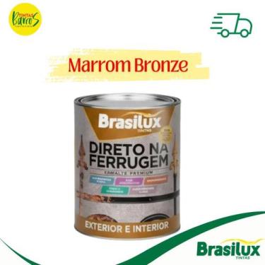 Imagem de Tinta Direto Na Ferrugem 900ML Brasilux, Marrom Bronze