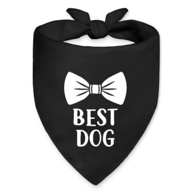 Imagem de Vgrti Melhor bandana de cachorro para fotos de noivado de casamento, roupa de casamento para cães, acessórios de cachecol de animal de estimação para proposta de anúncio de noivado, presentes para