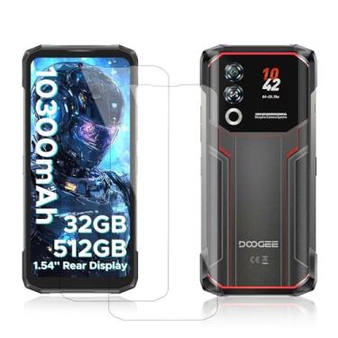 Imagem de KONXISA Pacote com 2 protetores de tela para DOOGEE Blade 20 Ultra, protetor de tela de celular de vidro temperado, 9 durezas, HD transparente, antiarranhões, sem bolhas