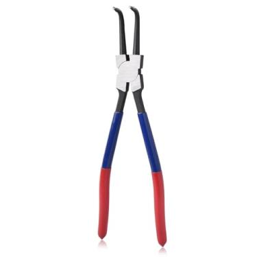 Imagem de GOLD DEER Alicates de anel interno de 33 cm Alicates de anel de pressão Alicate de anel de retenção de precisão resistente Alicate de anel de retenção de mandíbula curva para remoção de anel de