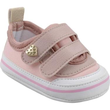 Imagem de Sapatinho para Bebê Menina Tênis Infantil em Tecido Macio 100% algodão (Rosa, BR, Bebê, Numérico, 15)