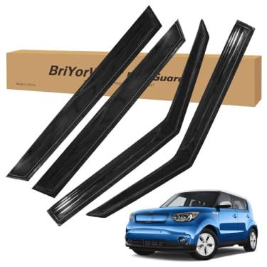 Imagem de BriYorWay Protetores de chuva para Kia Soul 2014 2015 2016 2017 2018 2019 acessórios, para viseiras de janela Kia Soul