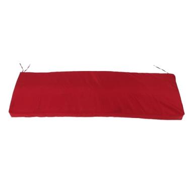 Imagem de Almofada de banco ao ar livre MUNEFE, almofadas macias de substituição para assento de espreguiçadeira, almofada de balanço com alça capa removível para móveis sofá de jardim (Red)