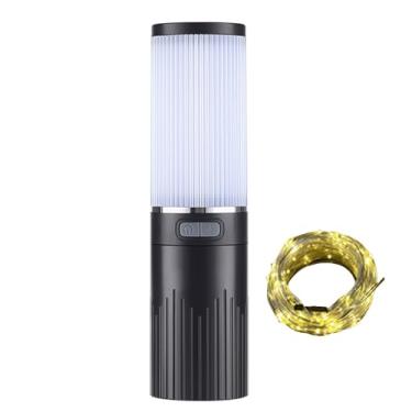 Imagem de Lanternas de acampamento pequenas, lâmpada de acampamento recarregável | Lanterna de acampamento portát LED para barraca de acampamento de 2200mAh,Lanterna de acampamento recarregável com 3 Hoghaki