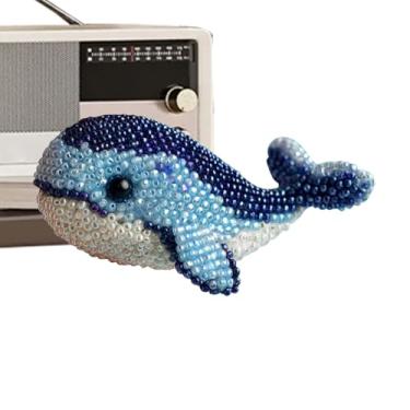 Imagem de Kit de bordado de contas | Kit de artesanato de contas de animais marinhos 3D para iniciantes e adultos - Materiais de artesanato com miçangas para mulheres, família, mãe, adultos, crianças, amigos