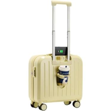Imagem de Mala de mão, bolsa de mão, estojo de viagem pequeno, suporte de bebida infantil, porta USB, fechadura combinada, abertura ajustável de 3 níveis, cinto X, leve, viagens curtas, viagens de negócios