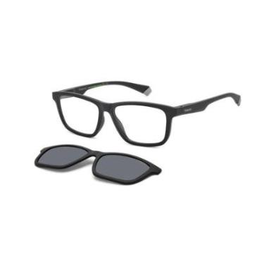 Imagem de Armação De Óculos Polaroid Clip On Pld2147/cs O6w 55 Preto Fosco-Masculino